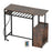 Rectangular Bar Table with Charging Station and LED Light-Rustic Brown
