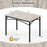 Rectangular Modern Sintered Stone Dining Table for 4 People-Grey