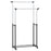 Rolling Clothes Rack Double Rod Garment Rack with Adjustable Height