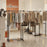 Rolling Clothes Rack Double Rod Garment Rack with Adjustable Height
