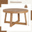 Round Coffee Table for Living Room 30 inch Farmhouse Accent Table with Study Rubber Wood Legs-Yellow