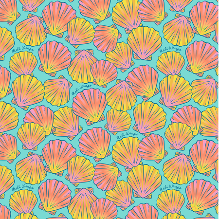Beeswax Wrap Bulk Roll - Shells Print