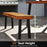 Set of 1 Outdoor Acacia Wood Benches 2-3 People Backless Garden Front Benches with Metal Frame-1 Piece