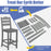 Set of 2 30 Inches HDPE Outdoor Counter Height Bar Stools with Backs-Gray