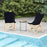 Set of 2 Bamboo Dorm Chair with Storage Pocket for Camping and Fishing