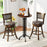 Set of 2 Bar Stools 25" Swivel Bar Chairs Leathaire Counter Height Stools-Brown