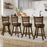 Set of 2 Bar Stools 25" Swivel Bar Chairs Leathaire Counter Height Stools-Brown