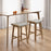 Set of 2 25.5 Inch Dining Bar Stool with Seaweed Woven Seat