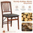 Set of 2 Folding Chairs with Padded Seat and Rubber Wood Frame-Brown