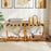 Set of 2 Folding Luggage Racks with 5 Nylon Straps and Slatted Storage Shelf