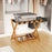 Set of 2 Folding Luggage Racks with 5 Nylon Straps and Slatted Storage Shelf