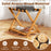Set of 2 Folding Luggage Racks with 5 Nylon Straps and Slatted Storage Shelf