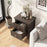 Set of 2 Modern Nightstand with two Drawers for Small Spaces-Rustic Brown