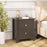 Set of 2 Modern Nightstand with two Drawers for Small Spaces-Rustic Brown