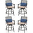 Set of 2 Outdoor Bar Height Chair with Soft Cushions
