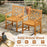 Set of 2 Outdoor Dining Chairs Acacia Wood with Cross-Pattern Backrest