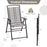 Set of 2 Patio Folding Sling Chairs Space-saving Dining Chair-Gray