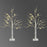 Set of 2 Pre-lit White Twig Birch Tree Battery Powered for Christmas Holiday