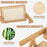 Set of 2 Rattan Accent Chairs with Natural Bamboo Frame-Natural