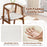 Set of 2 Solid Rubber Wood Dining Room Chairs with Wrap-around Armrest-Walnut