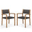Set of 2 Stackable Outdoor Wicker Dining Chair
