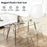Set of 4 Dining Chairs Modern Plastic Shell Side Chair with Clear Seat and Wood Legs-Silver
