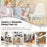 Set of 4 Dining Chairs Modern Plastic Shell Side Chair with Clear Seat and Wood Legs-Silver