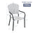 Set of 4 Patio Rattan Stackable Dining Chair with  Armrest for Garden-White