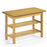 Shoe Rack Bench 3-Tier Rubberwood Shoe Changing Bench-Natrual