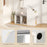 Shoe Storage Bench with Removable Seat Cushion and 6 Storage Compartments-White