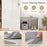 Shoe Storage Bench with Removable Seat Cushion and 6 Storage Compartments-White