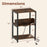 Side End Table with Charging Station and Open Shelves-Rustic Brown