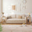 Side Table Set of 2 2-Tier Bamboo End Table with Storage Shelves Rectangular Tea Sofa Table-Natural