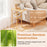 Side Table Set of 2 with Storage Shelves and Bamboo Construction-Natural