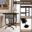 Side Table with Fabric Drawer and Carved Metal Frame for Living Room