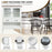 Sideboard Buffet Cabinet with 2 Tempered Glass Doors-White