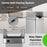 13.2 Gal Slim Kitchen Trash Can with Wing Lids and Stainless Steel Frame