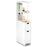 Slim Storage Freestanding Bathroom Cabinet with Open Shelves-White