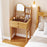 Small Vanity Desk 23.5 Inch Compact Makeup Table with Mirror-Natural