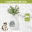 Smart Plant Cat Litter Box with Electronic Odor Removal and Sterilization-White