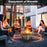 Smokeless Stainless Steel Fire Pit with Ash Pan for Yard Camping-Silver