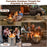 Smokeless Stainless Steel Fire Pit with Ash Pan for Yard Camping-Silver