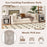 Nightstand with Drawer and Shelf-Antique Brush White