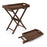 Solid Teak Wood Tray Table with Removable Tray Top for Patio and Garden