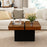 Square Coffee Table Mid Century Modern Center Table-Walnut