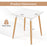 Square Dining Table with Adjustable Foot Pads for Dining Room Kitchen-White