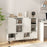 Stackable Bookcase with Adjustable Shelf and Cubes-White