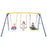 660 LBS Heavy Duty Carbon Steel Swing Frame with 3 Swings-Yellow