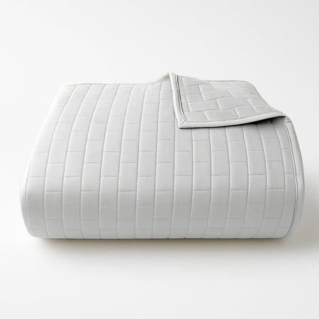Bamboo Quilted Coverlet - 100% Viscose from Bamboo - Stone