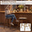 Swivel Counter Height Barstools with Solid Wood Legs and Footrests-Set of 2